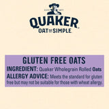 Quaker Gluten Free Oats Cereal 510g, imported from the UK