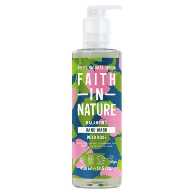 M&S Faith In Nature Wild Rose Hand Wash 400ml- Buy online at McGrocer