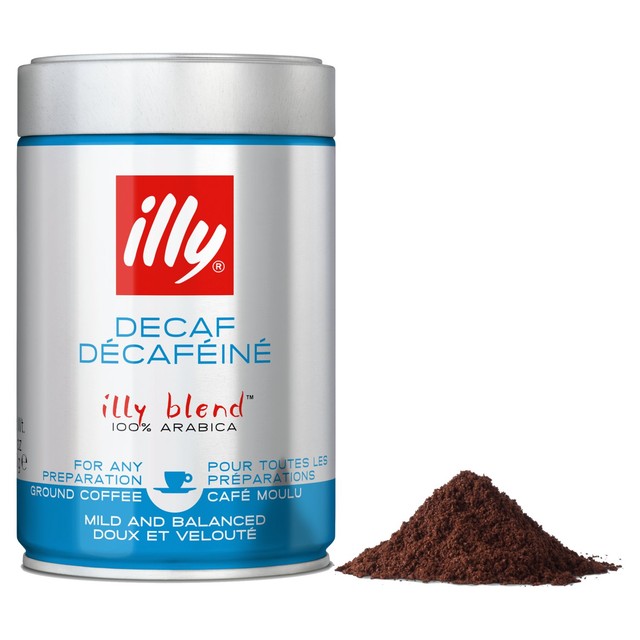 illy decaffeinated ground coffee 250g, UK version