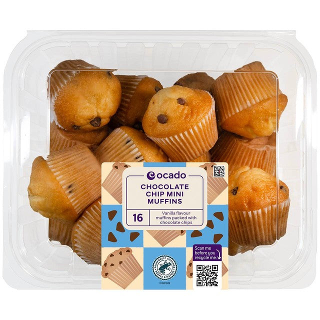Ocado chocolate chip mini muffins, imported from the UK