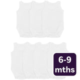 M&S M&S Baby Cotton Sleeveless Bodysuits White Baby Bodysuits 6-9 Months- Buy online at McGrocer