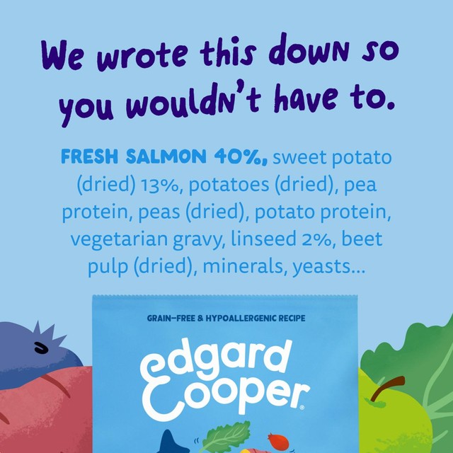 Edgard & Cooper grain-free salmon dry dog food 2.5kg (British brand)