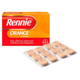Rennie Orange heartburn and indigestion relief tablets 24 tablets, imported from the UK