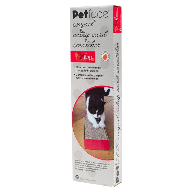 Petface Compact Catnip Card Cat Scratcher, imported from the UK