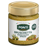 M&S Ponti Bruschetta Green Olives Tapenade Spread 130g- Buy online at McGrocer