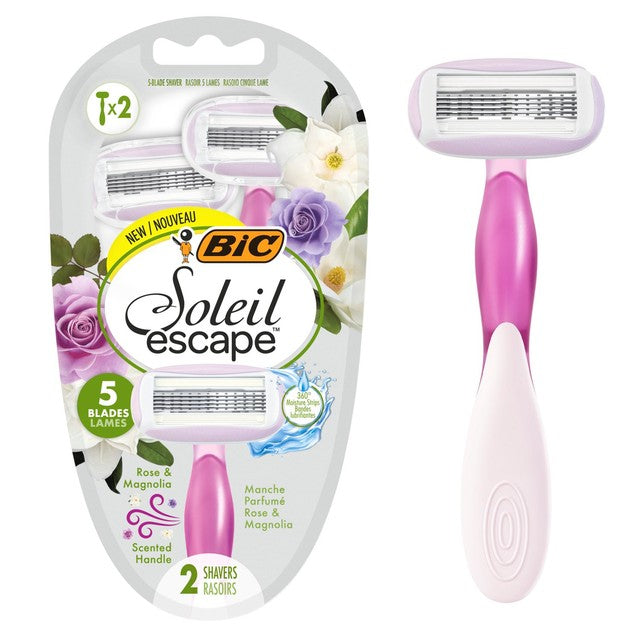 BIC Soleil Escape 5-blade razor rose magnolia (British brand)