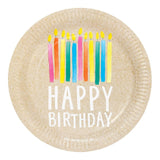 M&S Talking Tables Happy Birthday Paper Plates Eco Party Tableware 23cm diameter- Buy online at McGrocer