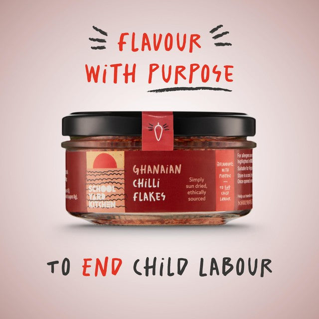School Yard Kitchen Ghanaian chilli flakes, imported from the UK