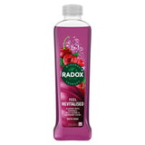 Radox Feel Revitalised bath soak with wild cherry and raspberry scent 500ml, imported from the UK