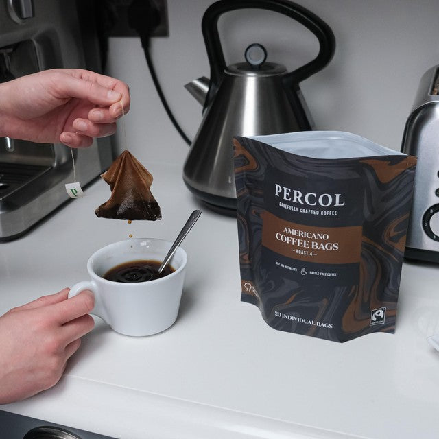 Percol Americano coffee bags 160g, imported from the UK