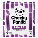The Cheeky Panda luxury quilted bamboo toilet tissue 9-pack (British brand)