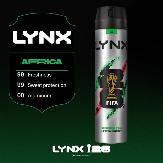 Lynx Africa Anti-Perspirant Deodorant Spray 250ml, UK version