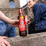 Madri Excepcional lager beer 660ml, imported from the UK