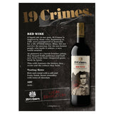 19 Crimes Red Blend wine 75cl - British product