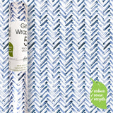 M&S Deva Designs Blue Chevron Gift Wrap Roll Wrapping Paper 5m x 50cm- Buy online at McGrocer