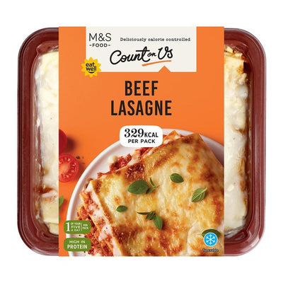 M&S M&S Count On Us Beef Lasagne Ready Meal 365g- Buy online at McGrocer