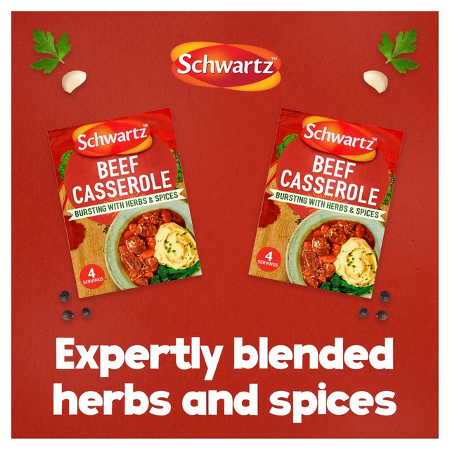 Schwartz beef casserole recipe mix 38g (British brand)