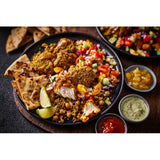 M&S Indian dip selection with tomato chilli, coriander mint, and mango chutney 3 x 50g, imported from the UK