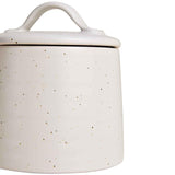 M&S small ceramic storage jar neutral - (British brand)