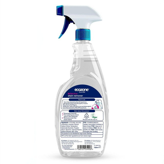 Ecozone BIOActive stain remover spray 750ml - British product