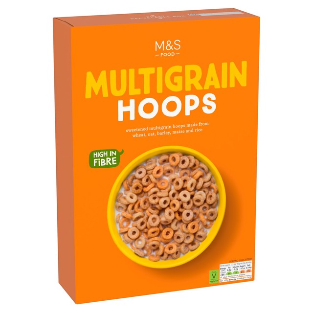 M&S multigrain cereal hoops 375g, imported from the UK