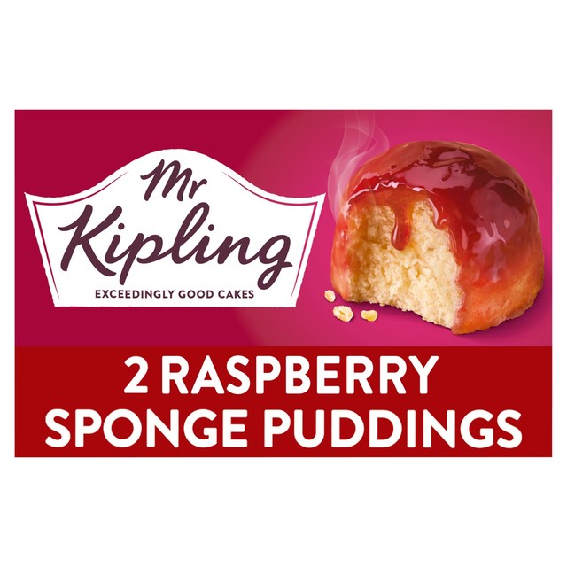 Mr Kipling raspberry sponge pudding, imported from the UK