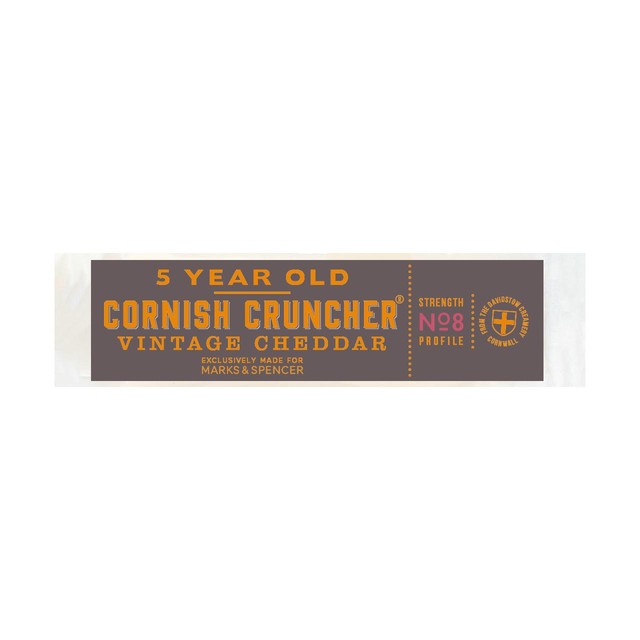 M&S Cornish Cruncher Reserve Extra Mature Cheddar 250g, imported from the UK