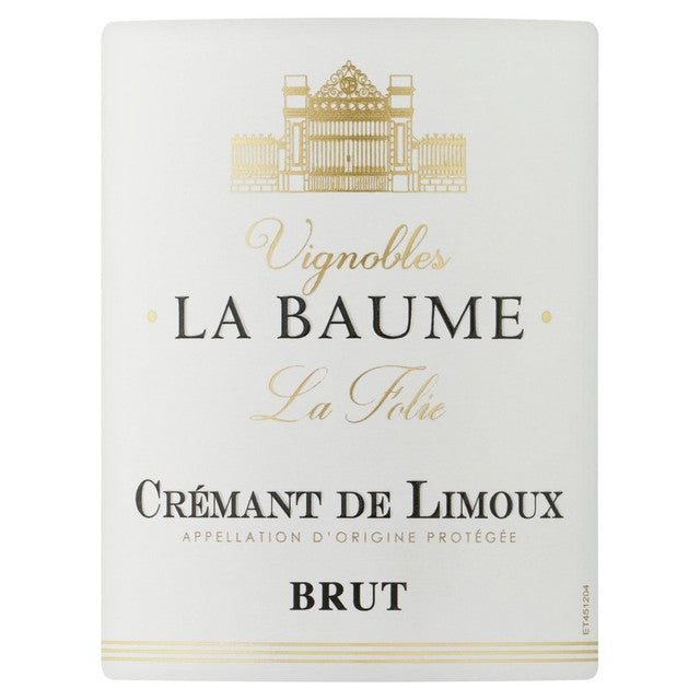 La Baume Cremant de Limoux sparkling wine 75cl (British brand)