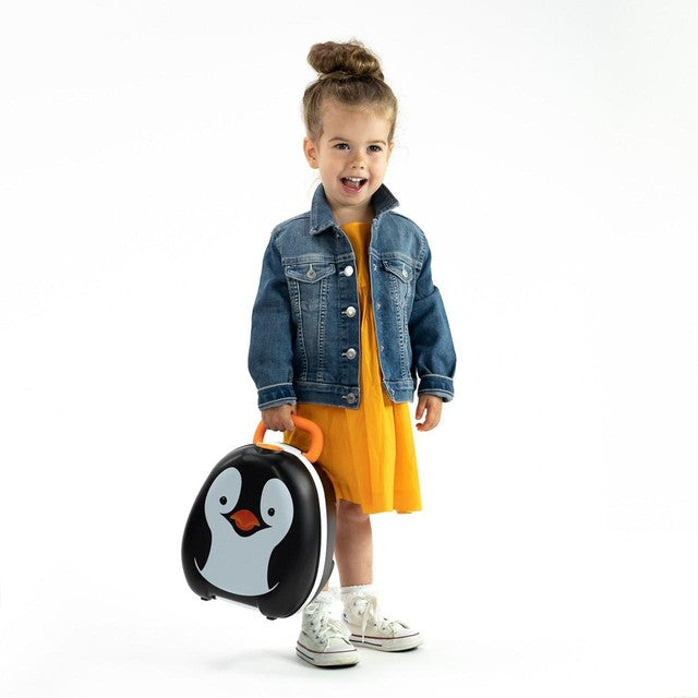 My Carry Potty penguin-themed portable potty for toddlers, imported from the UK