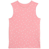 M&S girls cotton vests heart print pink mix 7-8 years, UK version