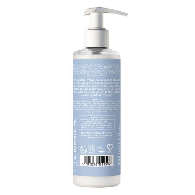 Urtekram fragrance free body lotion 245ml (British brand)