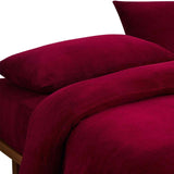 M&S M&S Teddy Fleece Bedding Set Burgundy Super King Size- Buy online at McGrocer
