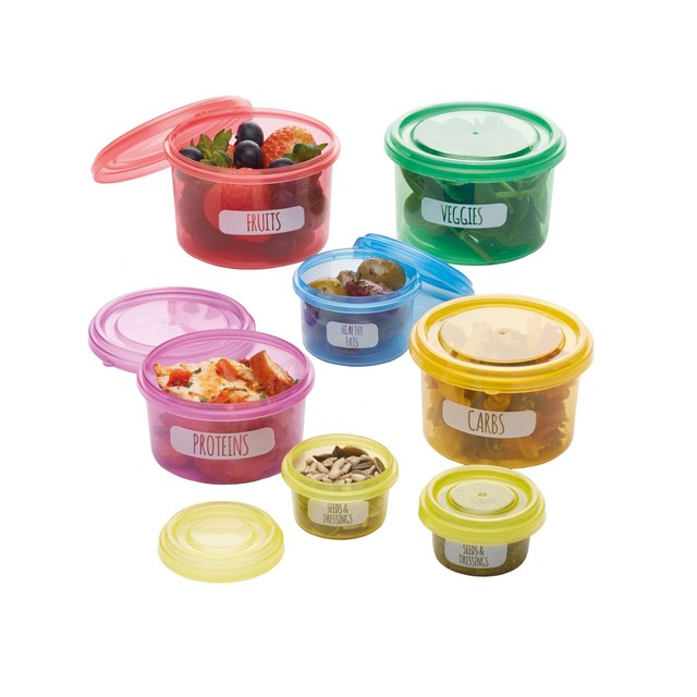 KitchenCraft Stacking Storage Pots 7 Piece Set, UK version