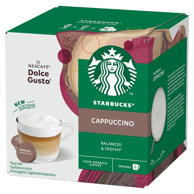 Starbucks cappuccino coffee pods (British brand)