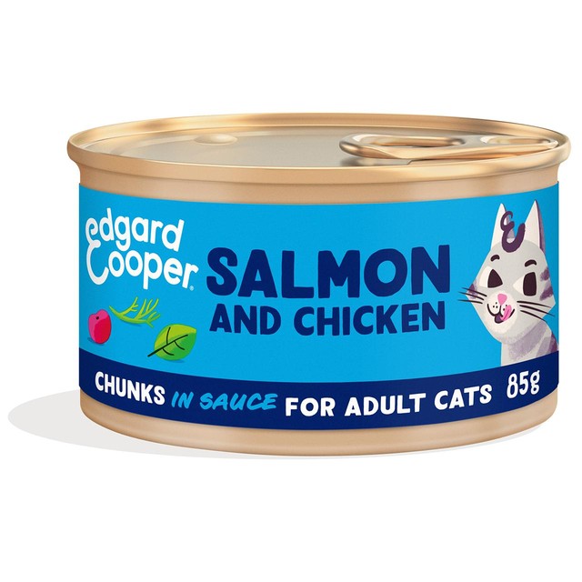 Edgard & Cooper cat chunks in sauce salmon and chicken 85g - British product