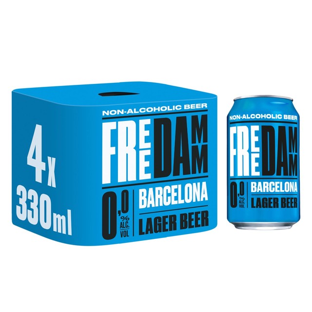 DAMM Free Damm alcohol-free beer 4 x 330ml - British product