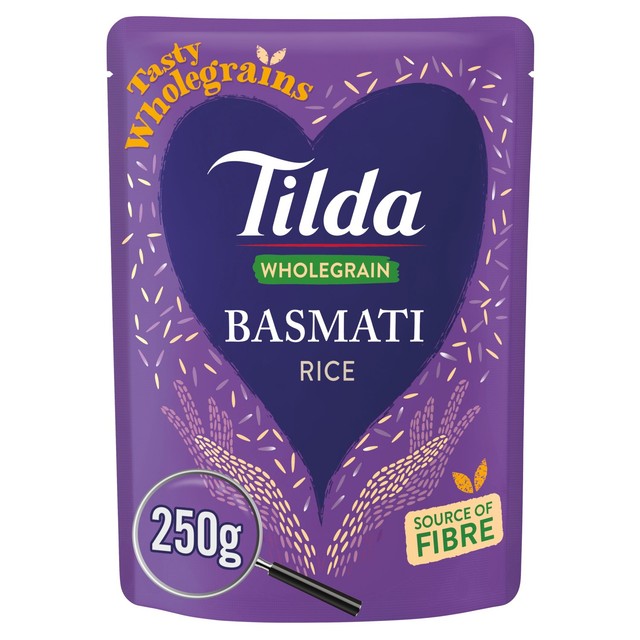 Tilda Wholegrain Basmati Microwave Rice 250g (British brand)
