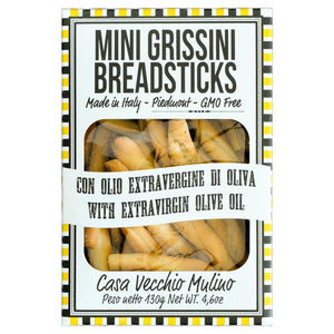 Vecchio Mulino Mini Grissini with Olive Oil Breadsticks 130g