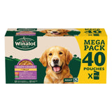 Winalot Meaty Chunks wet dog food pouches, imported from the UK