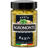 Agromonte basil pesto sauce 100g glass jar (British brand)