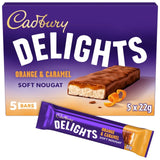 M&S Cadbury Delights Soft Nougat Orange & Caramel Chocolate Bars 5 x 22g- Buy online at McGrocer