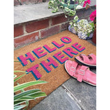 Phoenix Hello There printed coir mat 45x75cm, imported from the UK