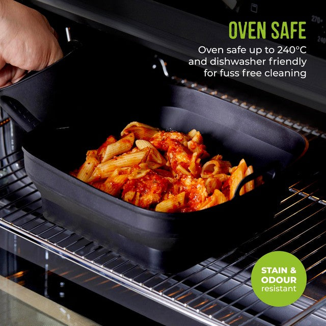 Tower foldable silicone square trays for air fryers, UK version
