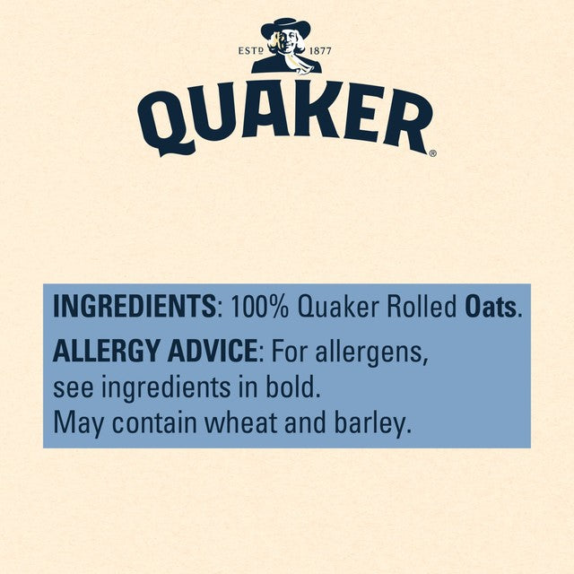 Quaker rolled porridge oats 1kg, imported from the UK