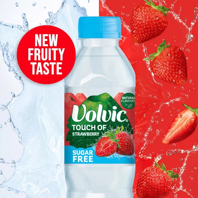 Volvic strawberry flavoured water 6 x 500ml multipack (British brand)