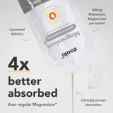 Zooki liposomal magnesium bisglycinate sachets pineapple flavour (British brand)