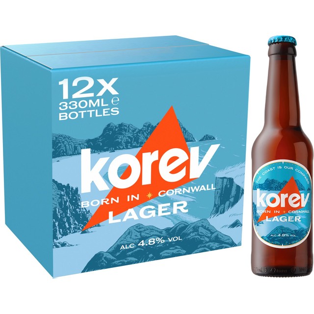St Austell Korev Lager 12 x 330ml, UK version