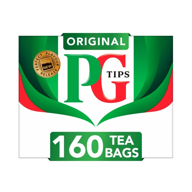 PG Tips original black tea bags 160 count, imported from the UK