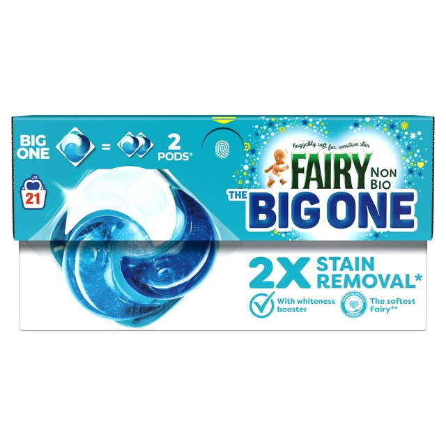 Fairy Non Bio Big One laundry detergent pods 21 washes - British product