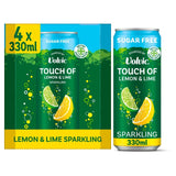 M&S Volvic Touch of Lemon & Lime Sparkling Sugar Free Flavoured Water Cans 4 x 330ml- Buy online at McGrocer